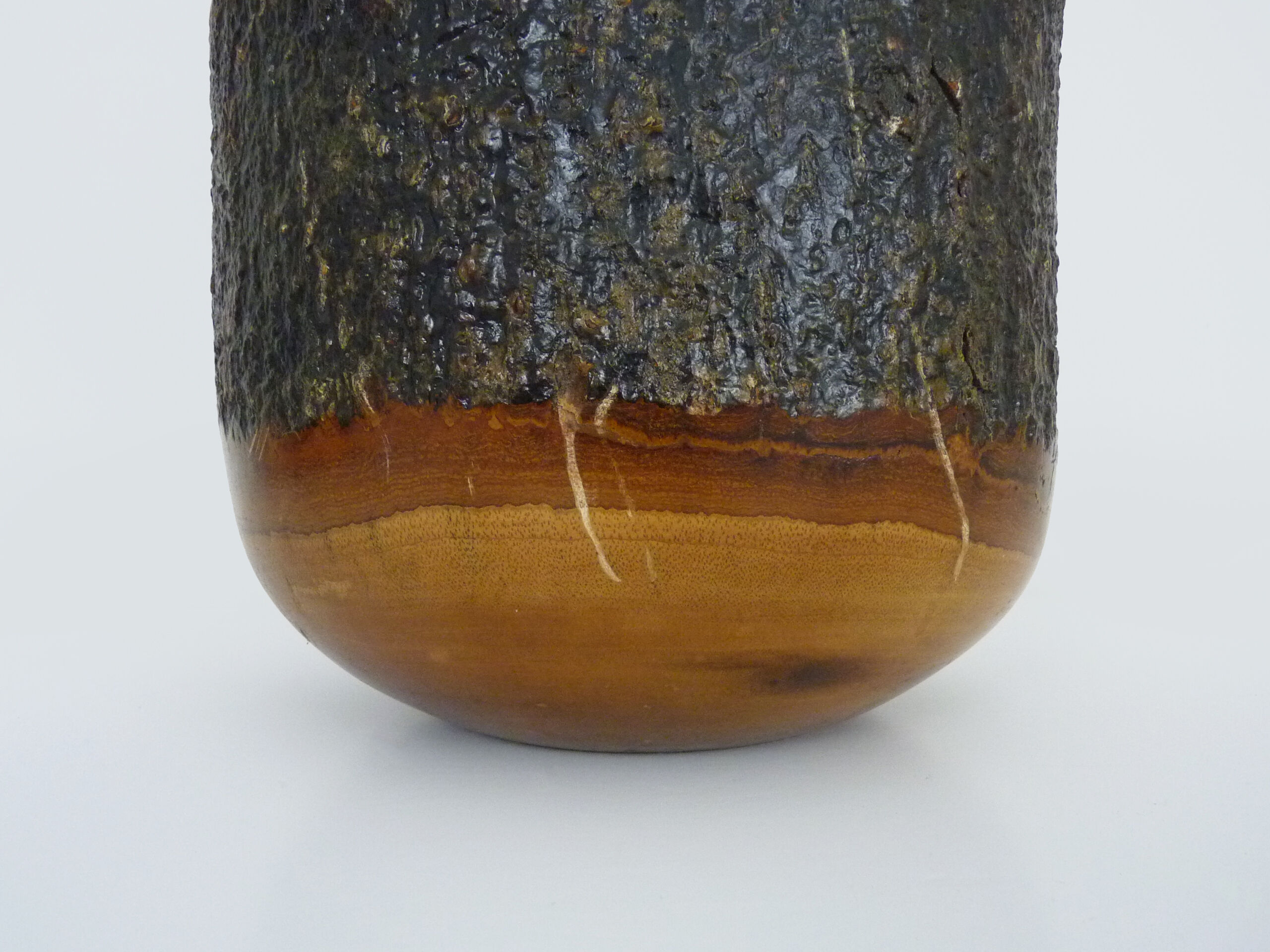 Jacaranda wood vase 1980s