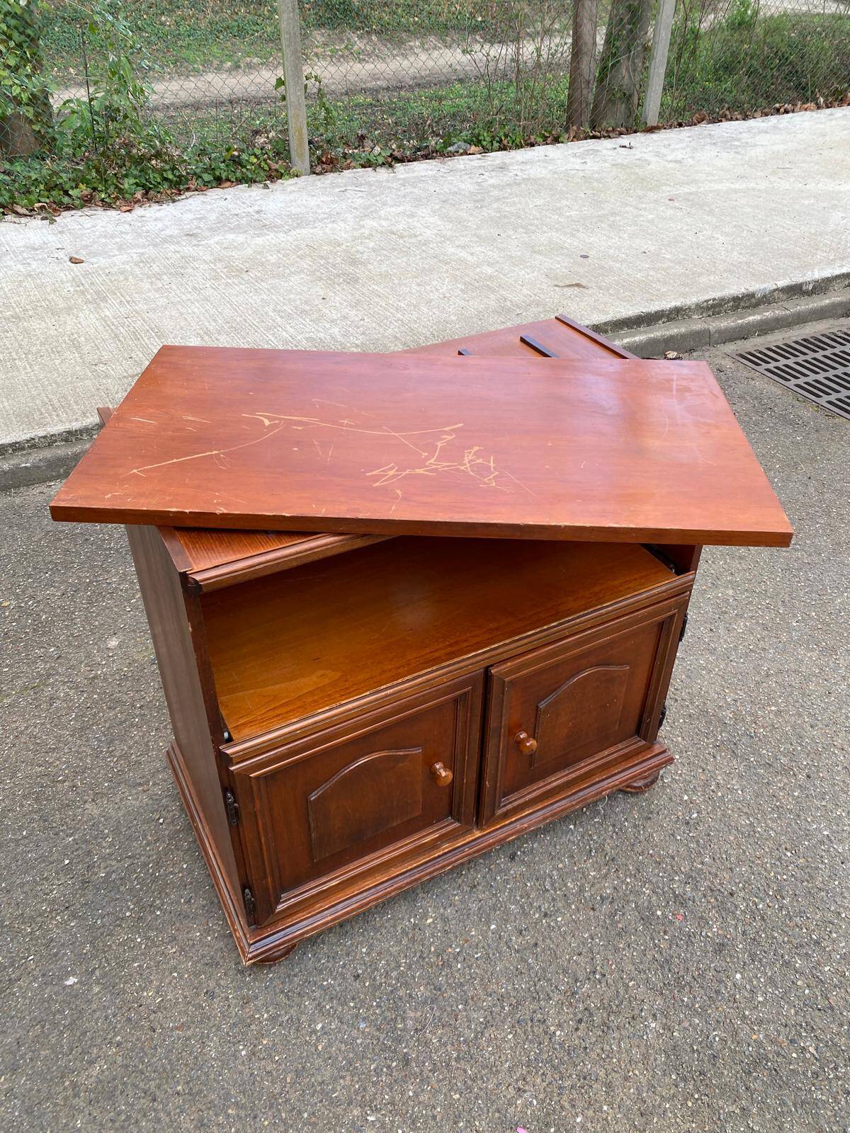 Wooden buffet, wooden TV unit in Louis XIV style.