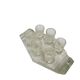 Art Deco vodka shot glasses from Hortensja Glassworks, Poland, 1950s, set of 7