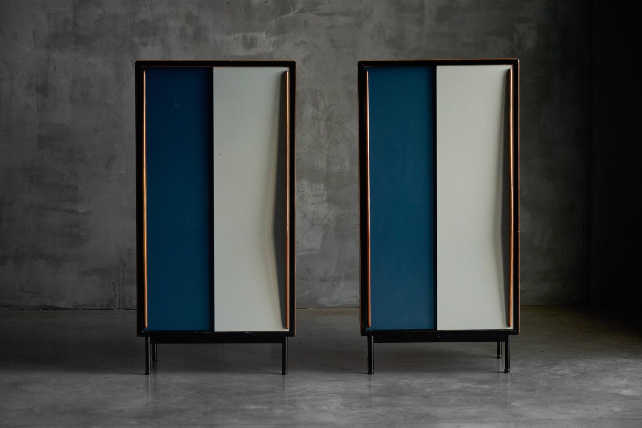 Modernist wardrobes by Willy Van Der Meeren for Tubax, Belgium, 1950s