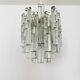 Large Ice Glass Chandelier by J.T. Kalmar