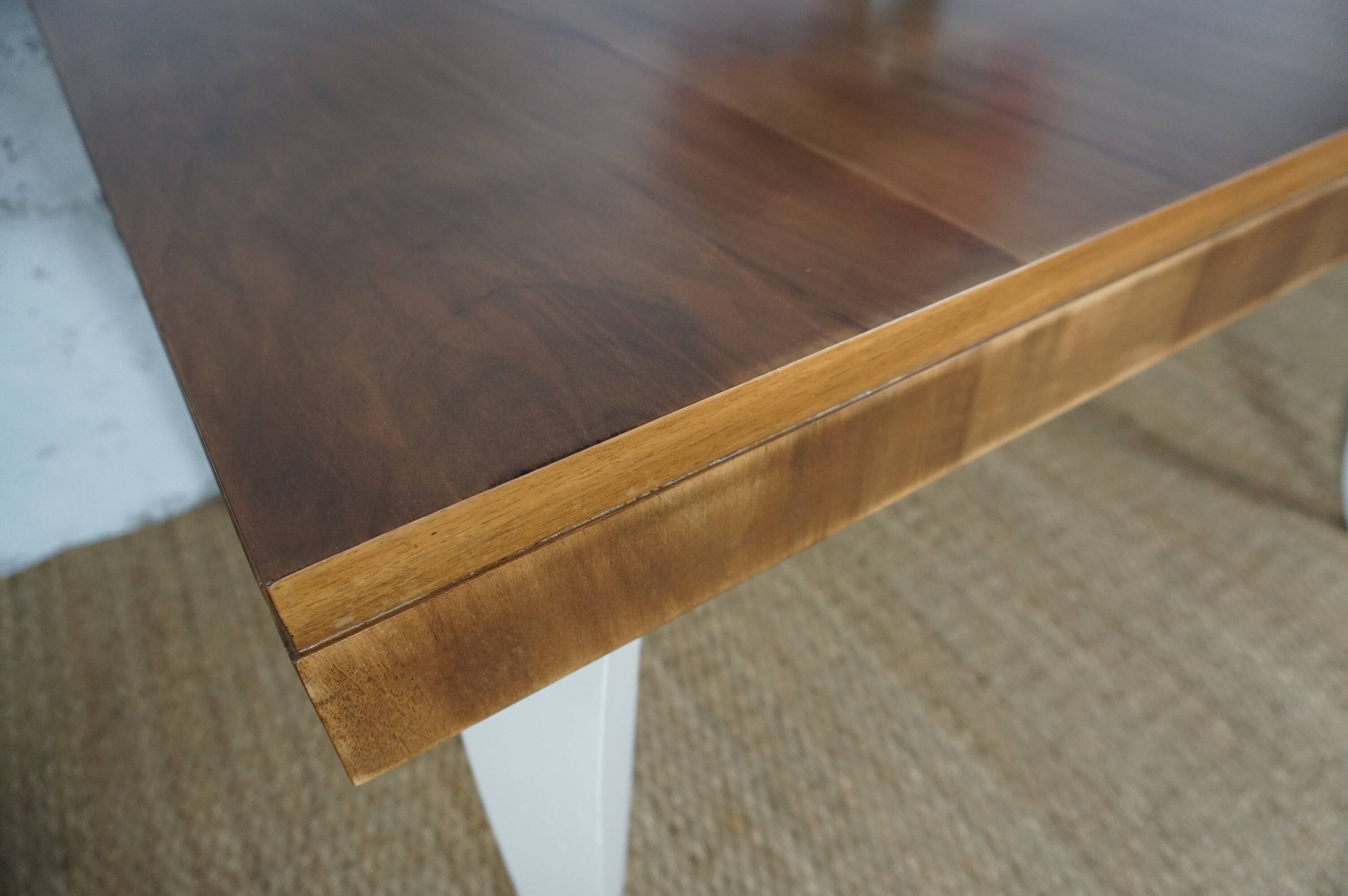 Dining table with art deco extensions revamped curved legs