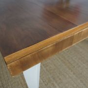 Table à manger avec rallonges art déco relookée pieds galbés