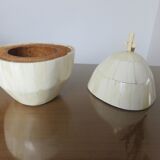 Ice bucket "coconut" bone marquetry 50s