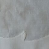 Antique white tablecloth embroidered with flowers and matching napkins