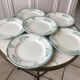 Set of 6 flat plates terre de fer saint-amand xixth