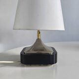 Silver-plated metal table lamp by Jean Curti, 1970