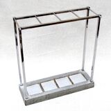 Art Deco umbrella holder in chromed metal