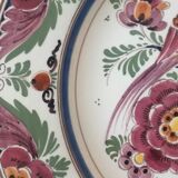 Delfts Polychrome plate with bird of paradise