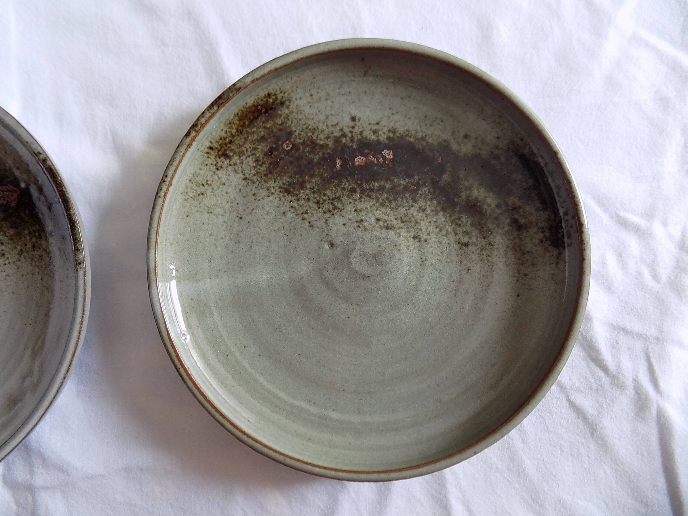 3 assiettes à dessert - atelier Chantal et Thierry Robert