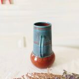 Vintage vase with handle Scandinavian ceramic Nittsjo Sweden