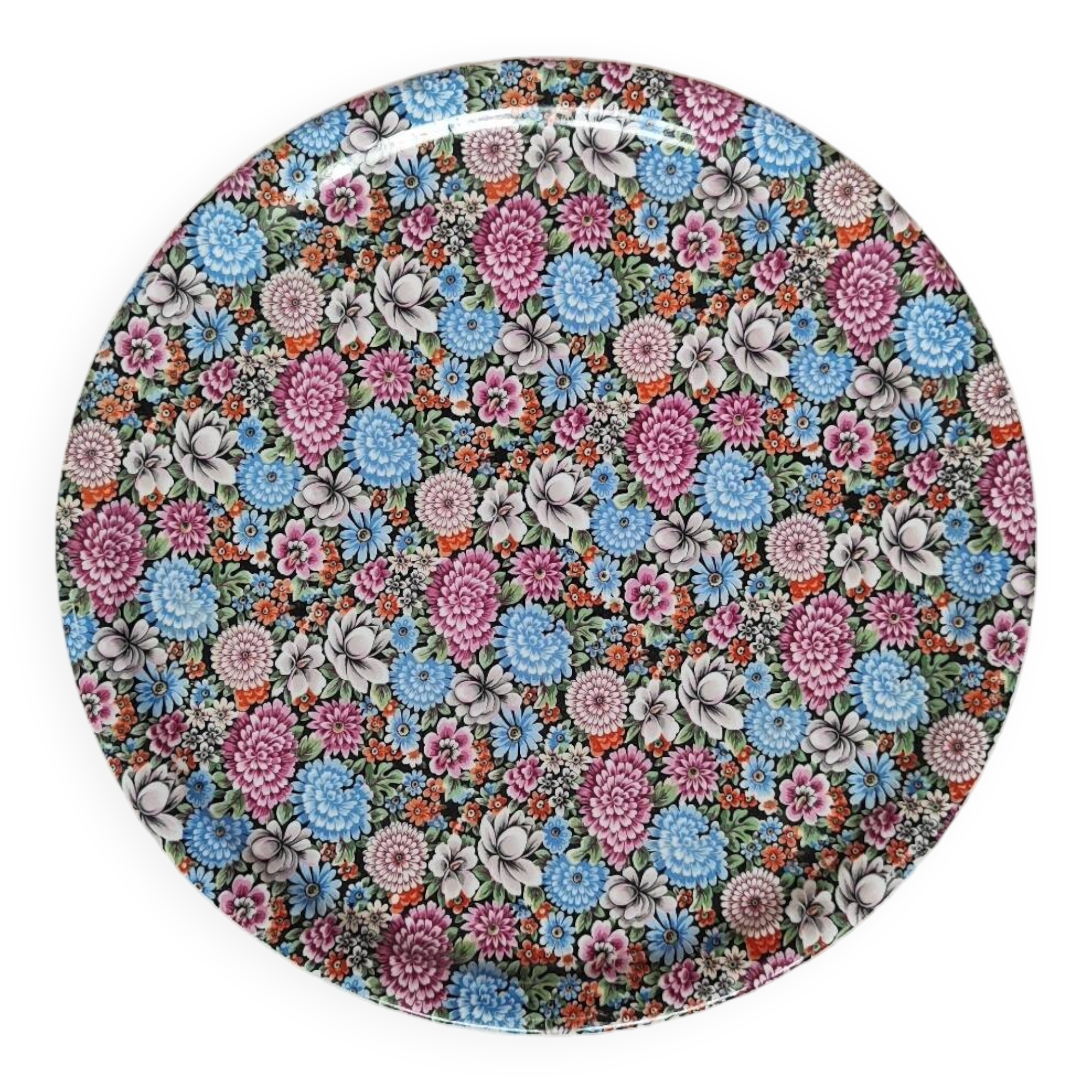 Plat en porcelaine à fleur
