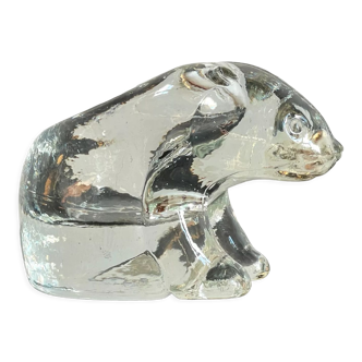 Empty pocket semi-crystal vintage polar bear shape