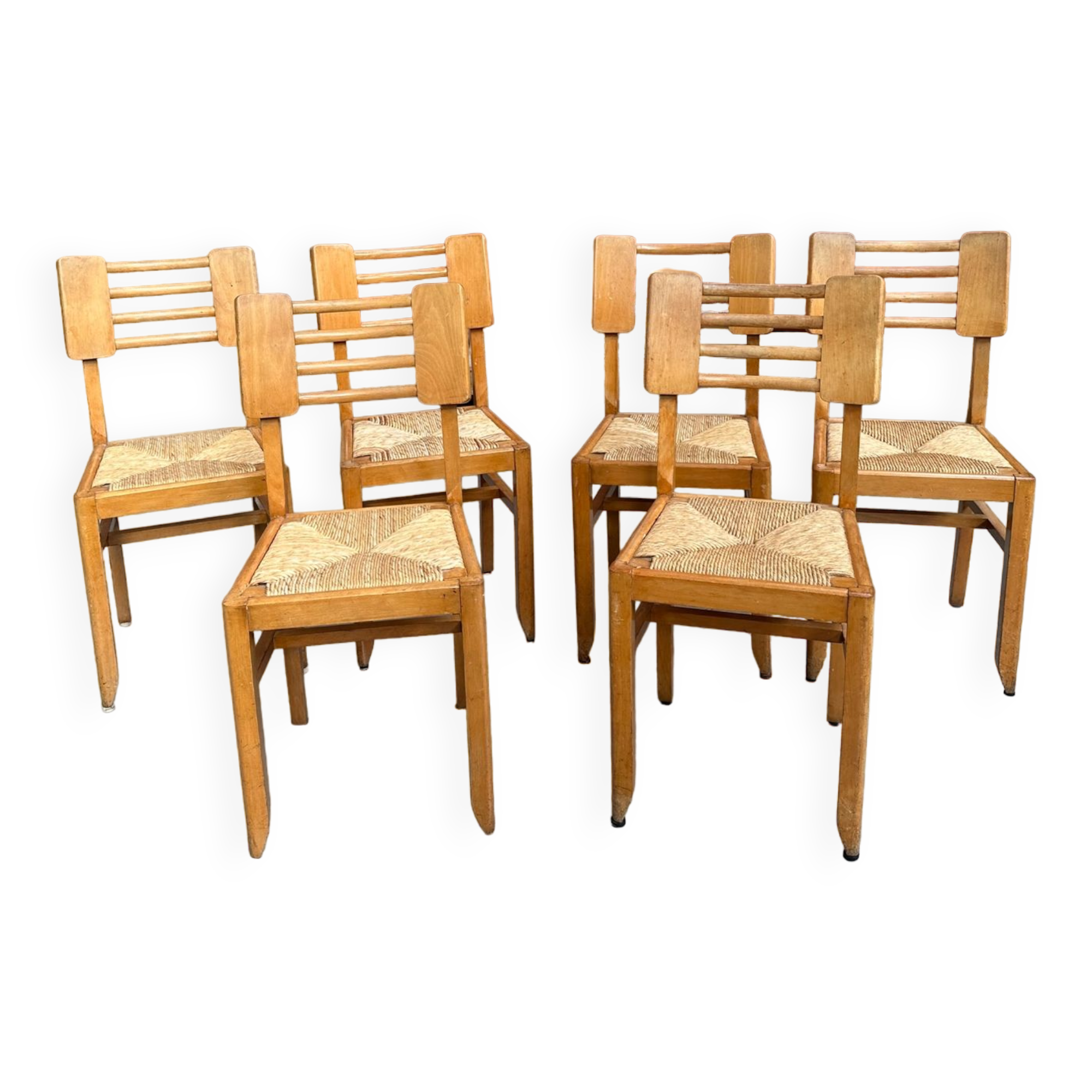 Suite of 6 Pierre Cruège chairs