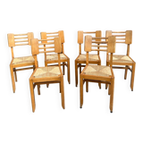 Suite of 6 Pierre Cruège chairs