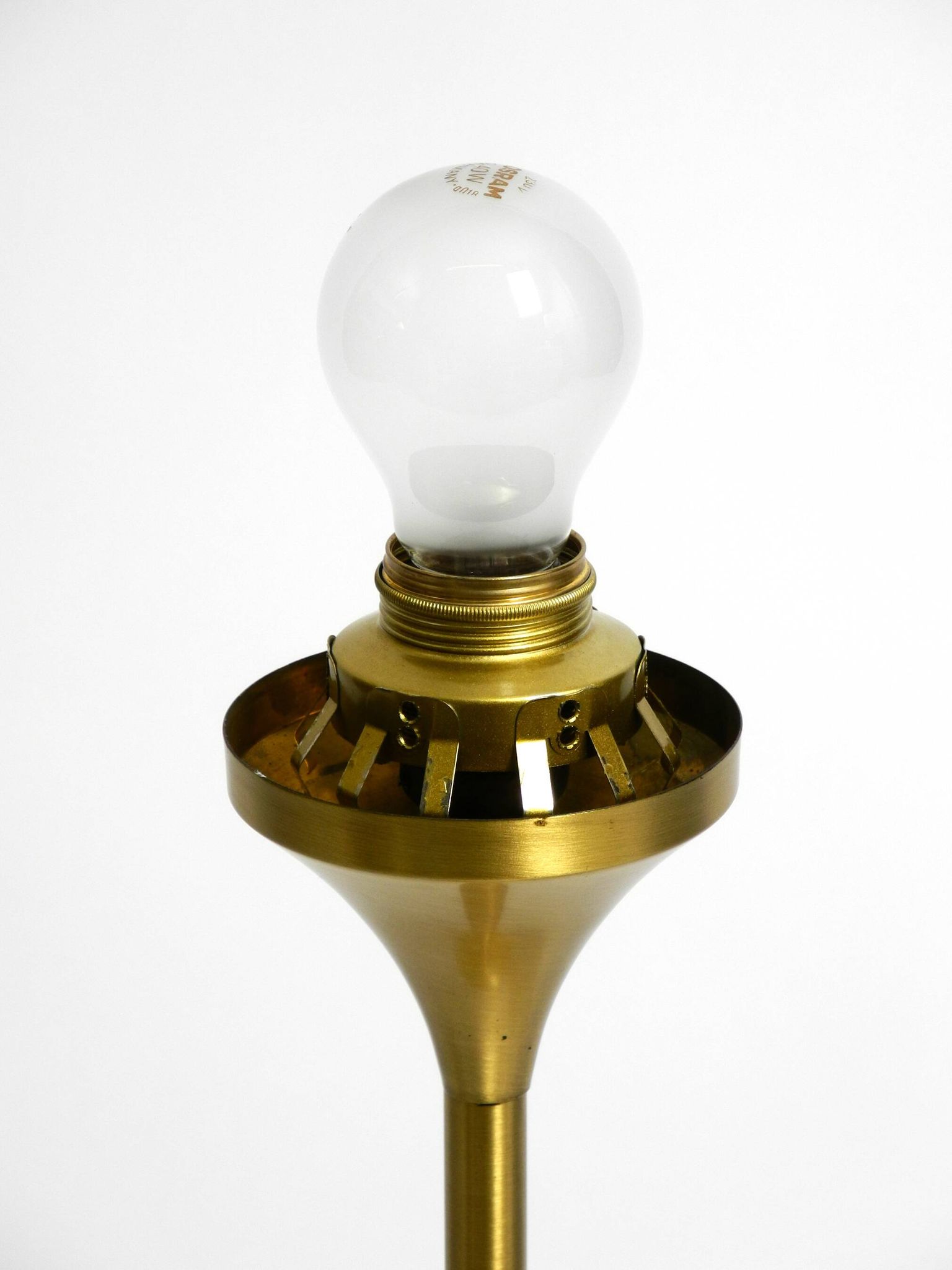 1960s table or floor lamp with a large glass ball from Sölken Leuchten