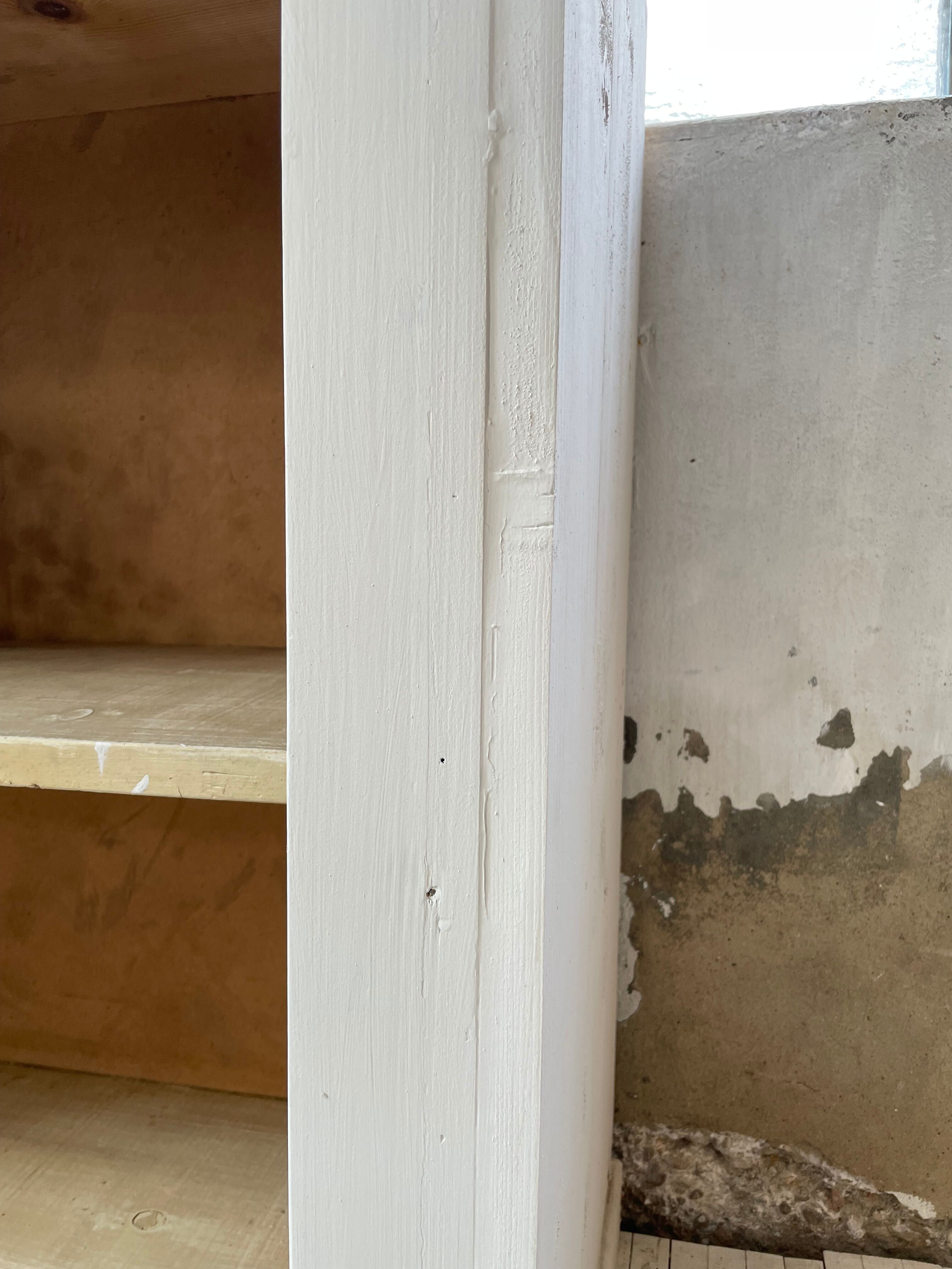 Library showcase ivory white sliding doors