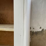 Library showcase ivory white sliding doors