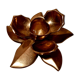 Golden brass flower candle holder