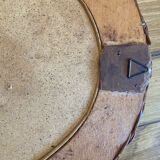Oval wicker rattan mirror