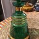 Vintage Venetian style green glass carafe
