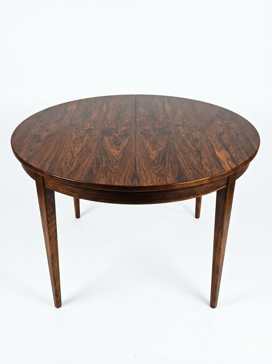 Scandinavian extendable table in rosewood from the 1960s, butterfly extension.