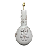 Large white ceramic slip lamp