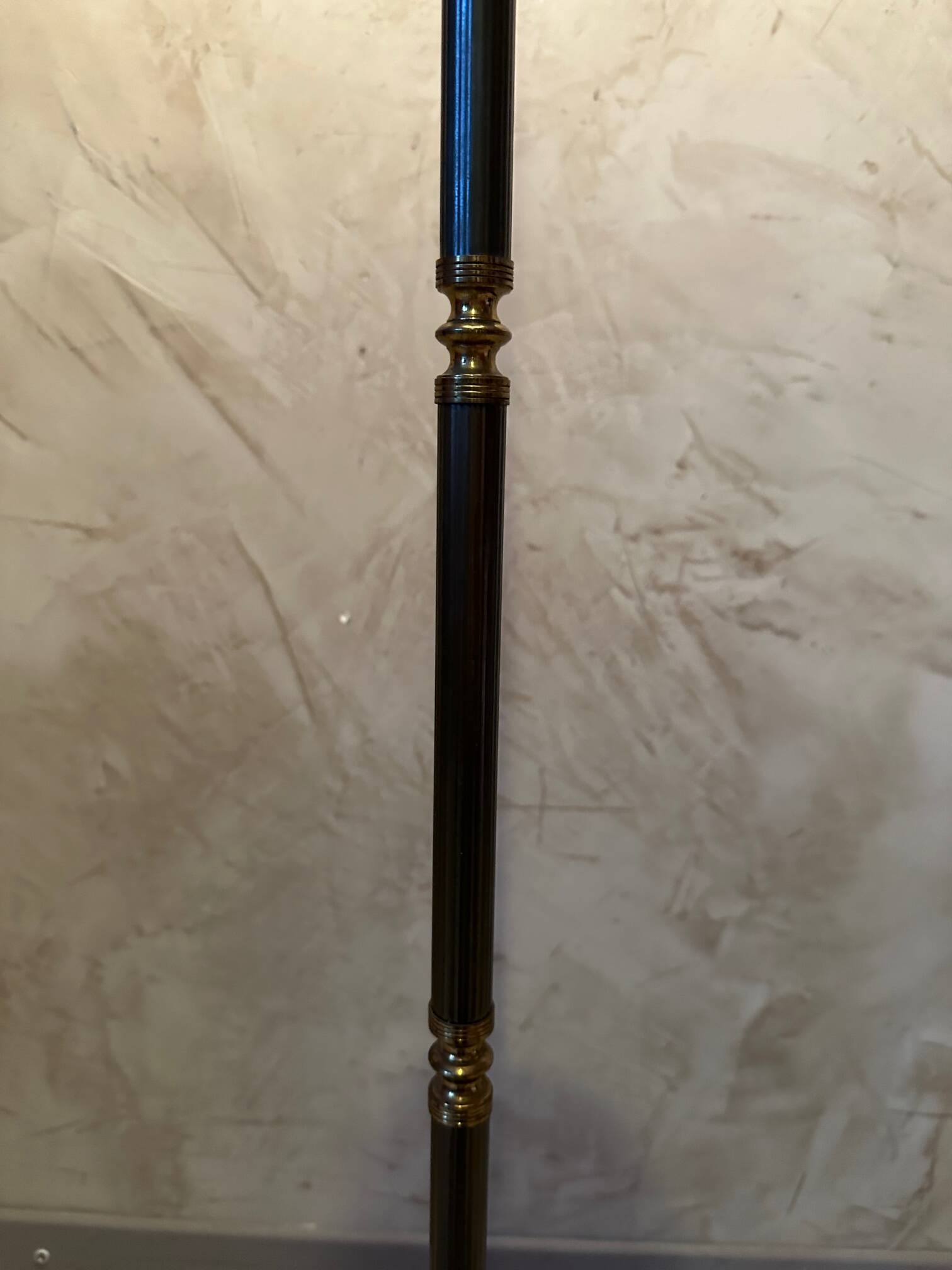 Brass and metal floor lamp