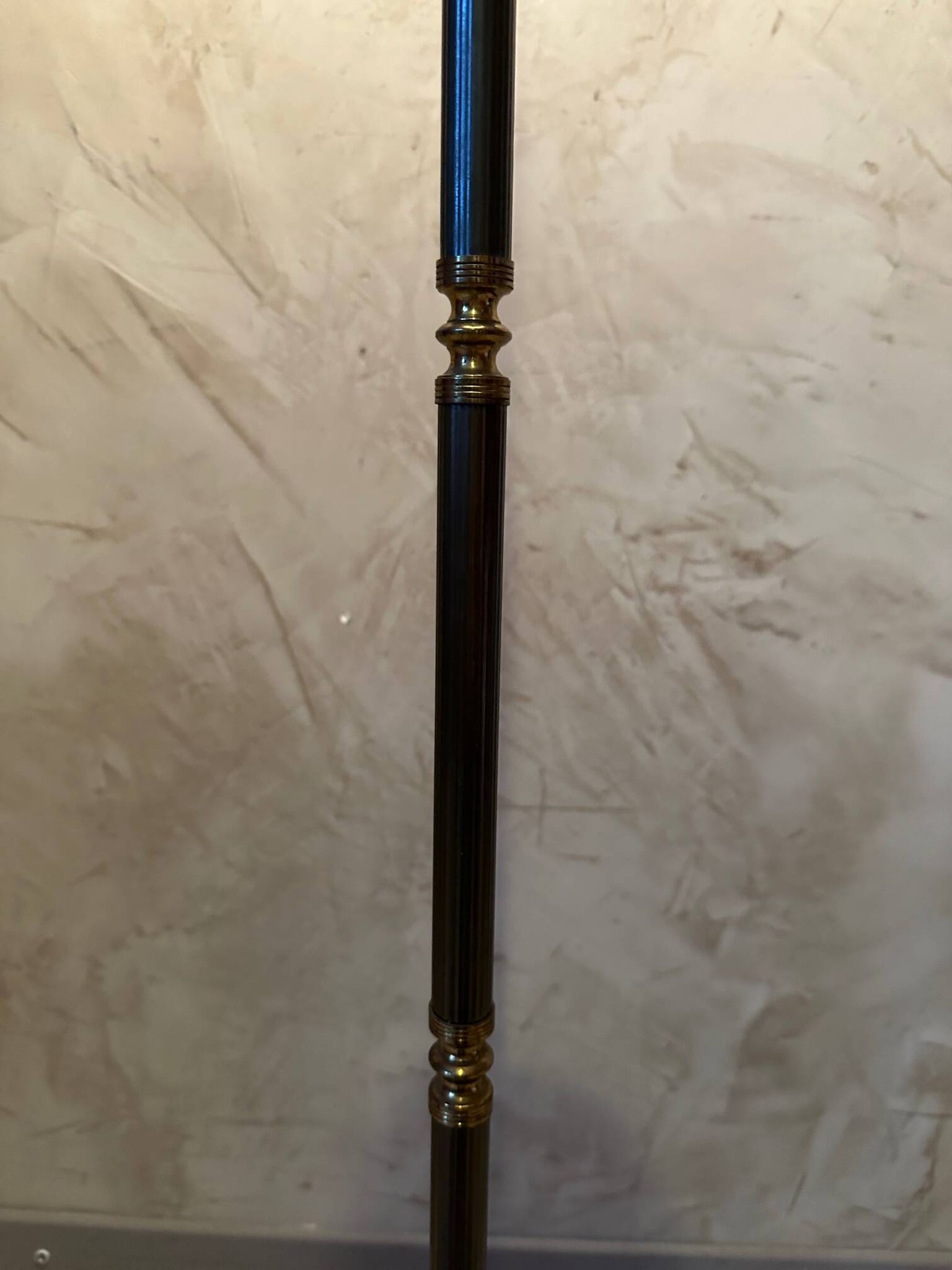 Brass and metal floor lamp