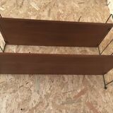Vintage two-tier wall shelf string