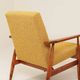 Two Lounge Chairs Vintage Mustard Boucle,  Mid Century Design, 1960