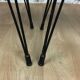 Pair of Eiffel foot stools and 60s skai seating