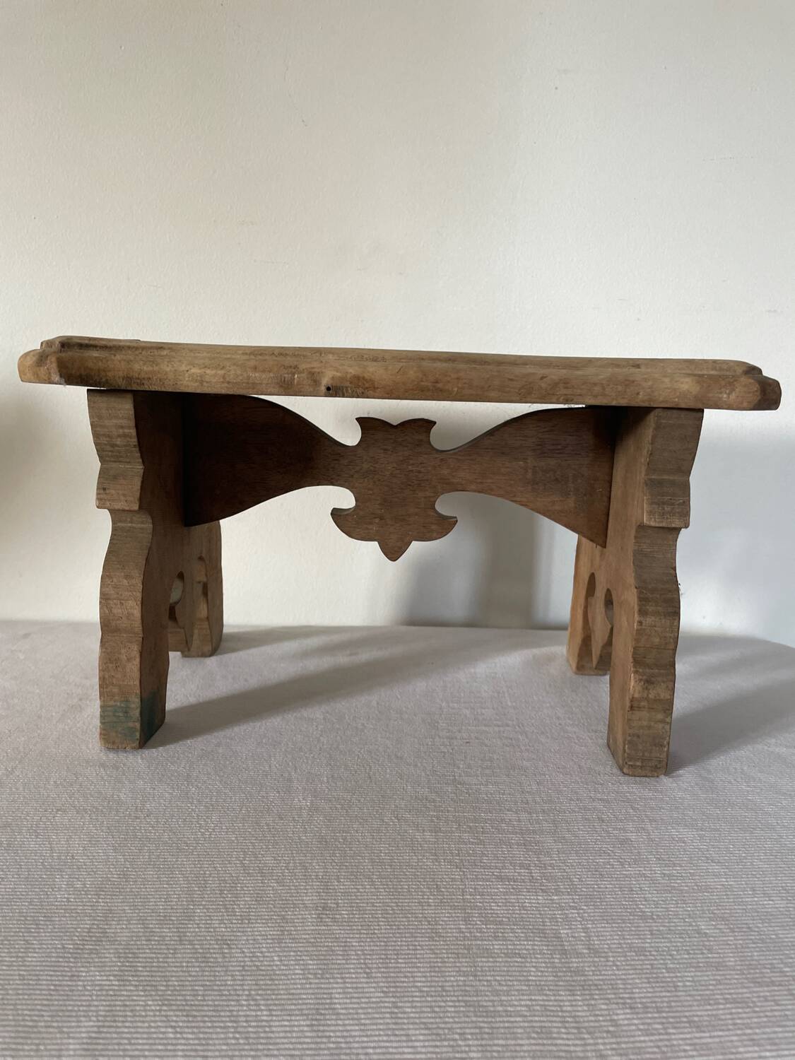 Wooden step stool, solid, old, small stool