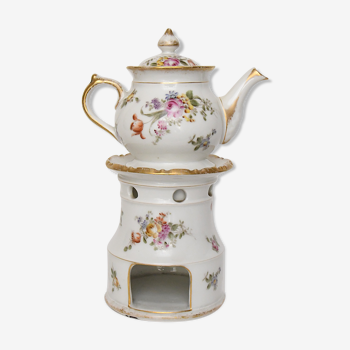 Porcelain teapot with floral decoration