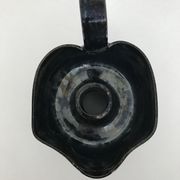 Black "hand- bougeoir with iridescents signed Fazio in Vallauris, circa 1950-1960