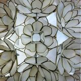 Mother-of-pearl and brass flower pendant – Germany circa 1970