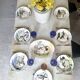 Service de table assiettes et plats Gien modèle grands oiseaux