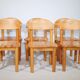 Chaises de salle à manger en bois de pin Rainer Daumiller années 1970