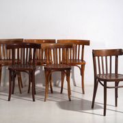 Chaises de bistrot anciennes (vers 1920). Ensemble de 6 pièces #1