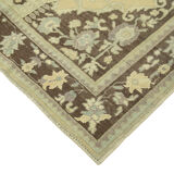 1970s handwoven vintage anatolian beige carpet 155 cm x 266 cm