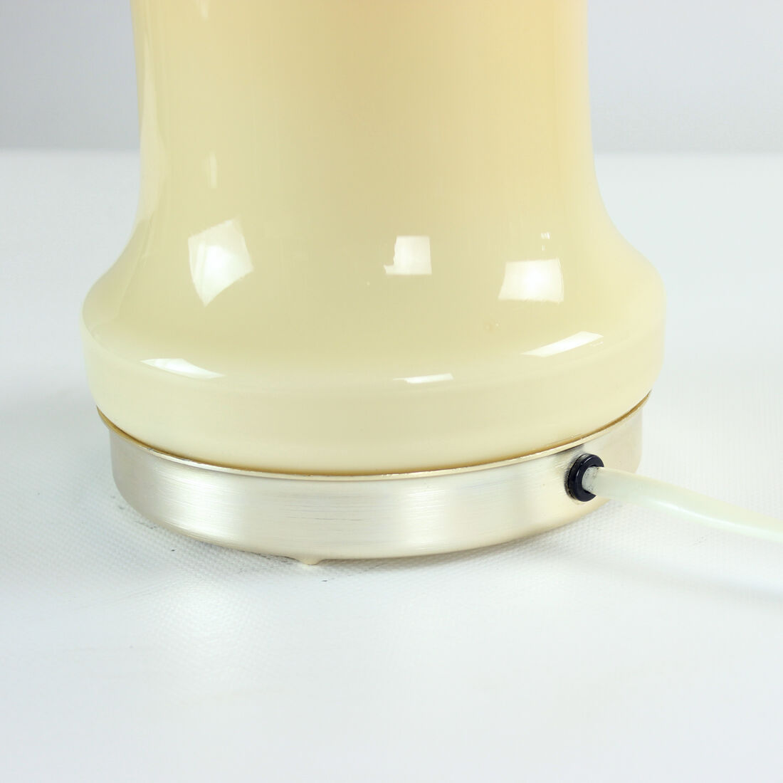 Unique Beige Opaline Glass Table Lamp By Ivan Jakes, Czechoslovakia 1960s