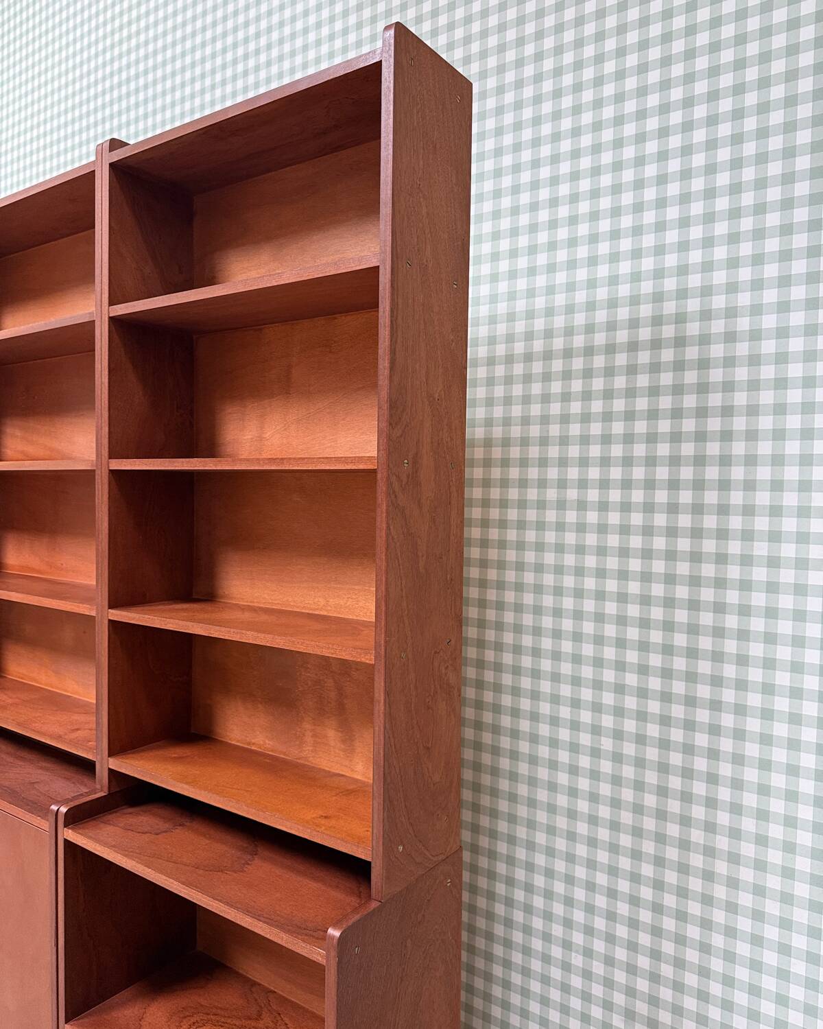 Vintage teak library from the 1960s.