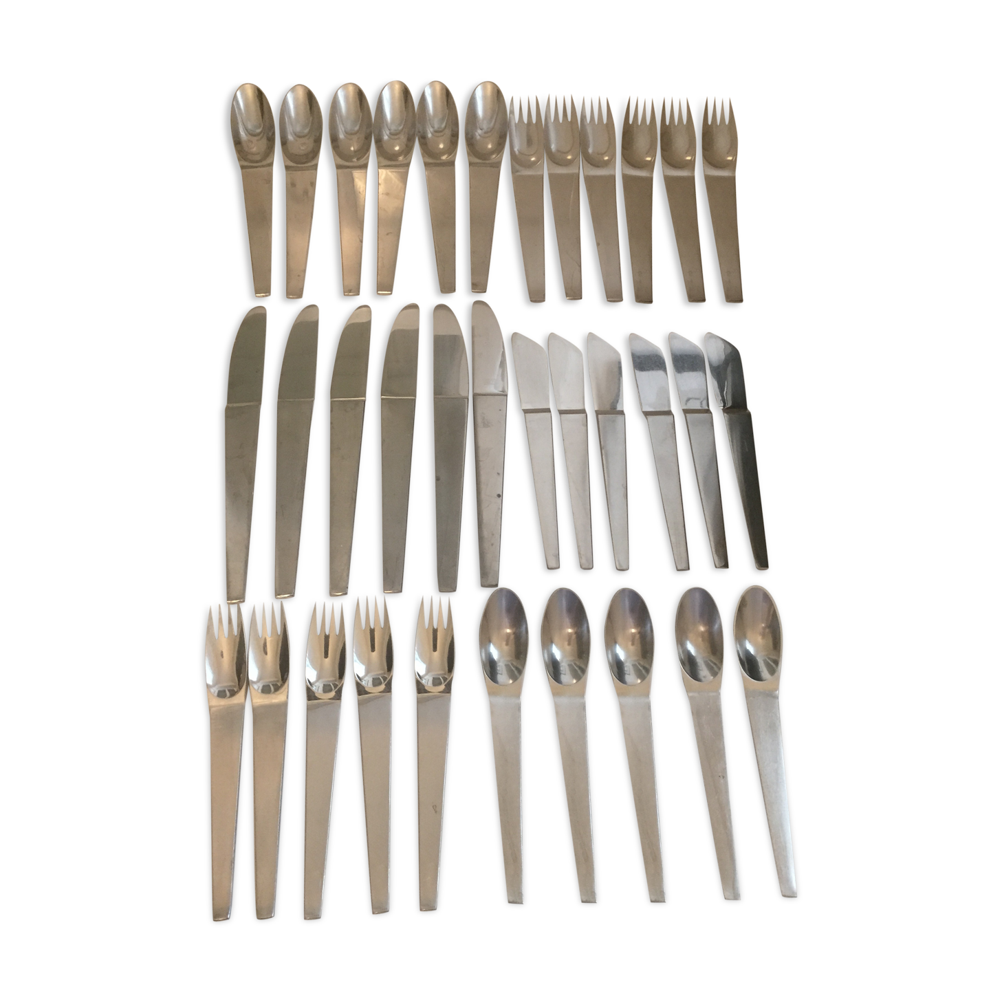 Lot de 34 couverts 1960 Amboss Rostfrei Super Austria en inox