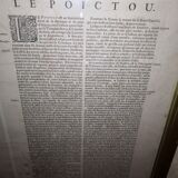 Authentic old map of the seventeenth century of Poitou by judocus Hondius 1630 double-sided