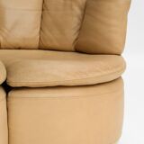 Vintage DS-800 “Biscuit” sofa by De Sede – beige leather 1970s