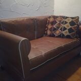 2-seater vintage fawn skai