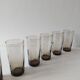 Lot de 6 verres à eau gris vintage