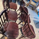 Set of 6 chairs in dark wood
