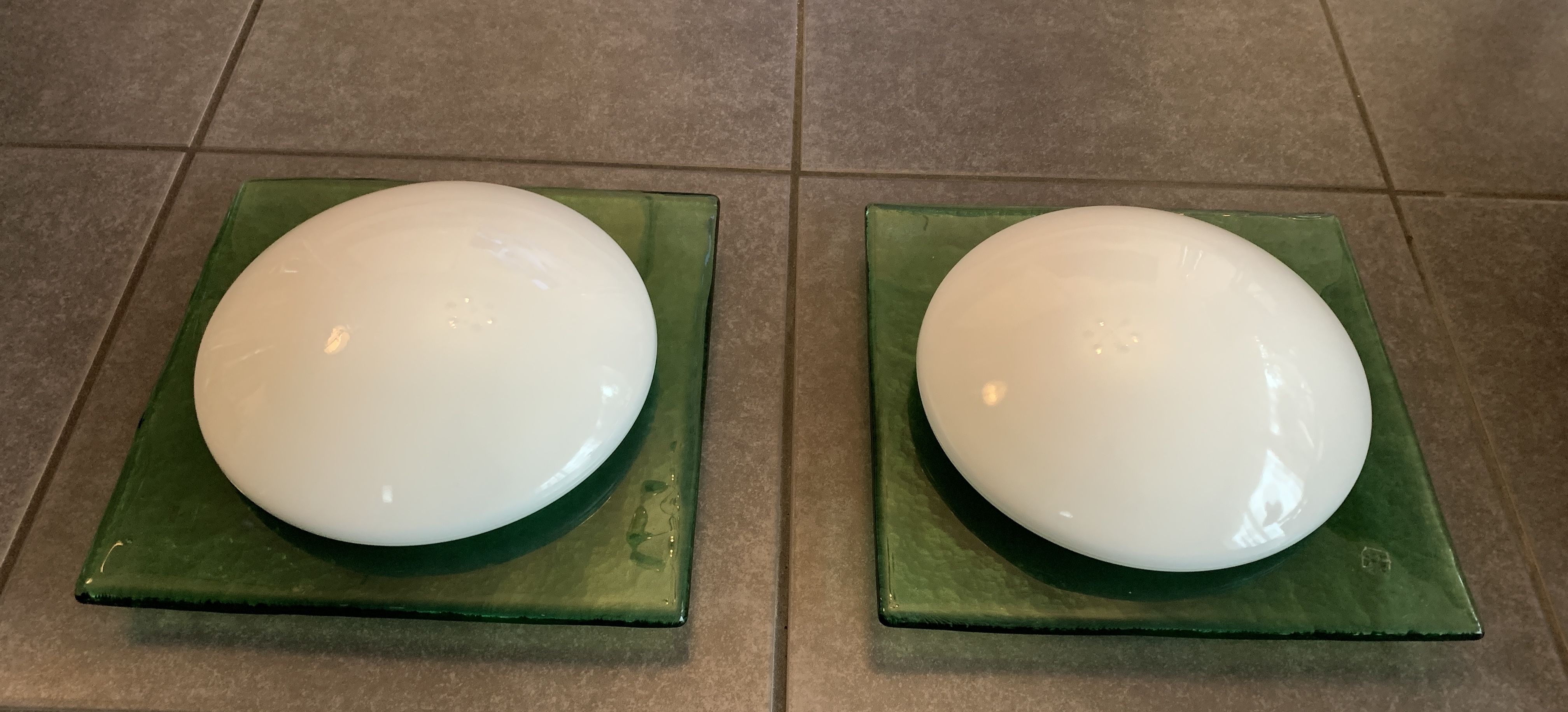Pair of Italian glass wall sconces, Vétri Murano, 1980