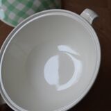 Salins soup tureen, green Croisette model